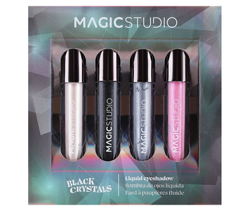 MAGIC STUDIO Black Crystals Zestaw 4 płynnych cieni do powiek
