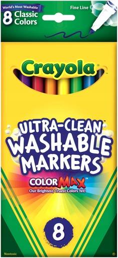 Markery zmywalne 8 kolorów Crayola