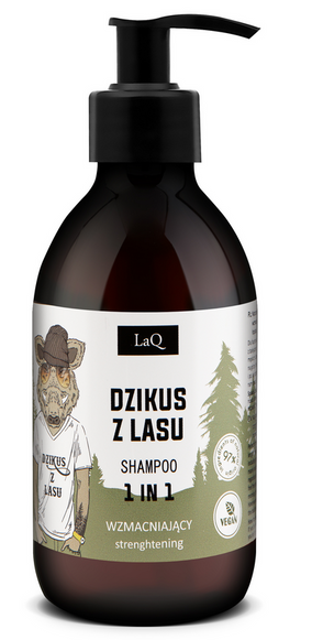 Męski szampon do włosów dla mężczyzn for men DZIK Dzikus z lasu LaQ 300 ml