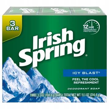 Mydło w kostce Irish Spring Icy Blast z USA 105,8 g x 3 szt