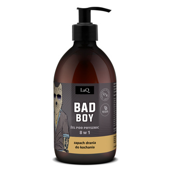 Naturalny wegański żel pod prysznic dla mężczyzn 8w1 Bad Boy LaQ 500ml