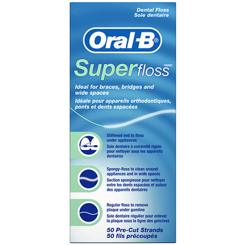 ORAL-B Super Floss nić dentystyczna do aparatów 50 szt