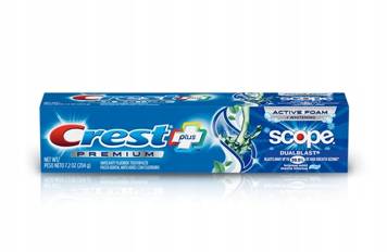 Pasta do zębów antybakteryjna Premium Scope Dualblast Crest 204 g