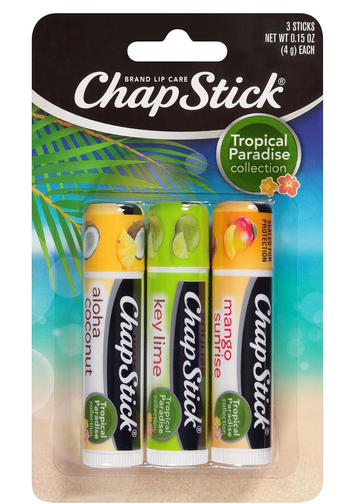 Pomadki Chapstick Tropical Paradise 3-pak