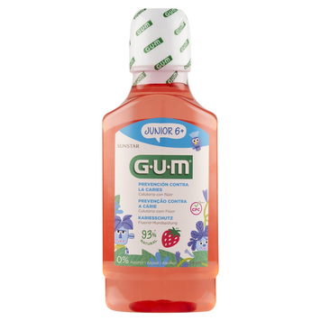 Sunstar GUM Junior 6+ Truskawkowy płyn do płukania jamy ustnej 300 ml