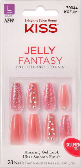 Sztuczne paznokcie Jelly Fantasy KGFJ01 x28 L Kiss