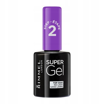 Top Coat z efektem żelowego manicure błyszczący Super Gel Rimmel 12ml