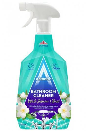 Wegański płyn do czyszczenia łazienki Astonish White Jasmine & Basil 750ml