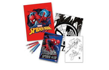 Zestaw kolorowanek z kredkami dla dzieci Spider-man