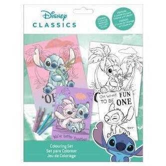 Zestaw kolorowanek z kredkami dla dzieci Stitch Disney Kids Euroswan 1 szt