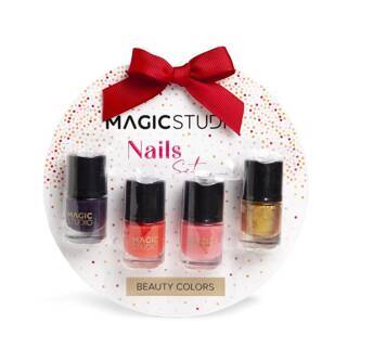 Zestaw lakierów do paznokci na prezent Beauty Colors Magic Studio 4szt