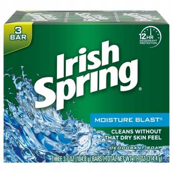 Zestaw mydeł Moisture Blast 105 x 3 szt Irish Spring