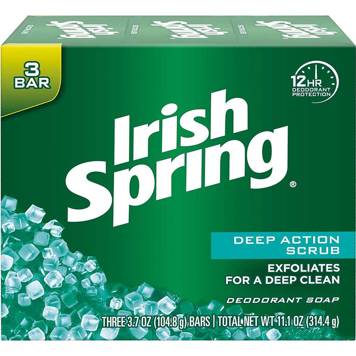 Irish Spring mydła DEEP ACTION SCRUB 3 x 104,8 g 