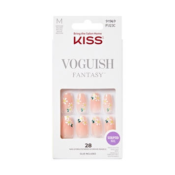 Sztuczne paznokcie tipsy Voguish Fantasy Kwiatki M FV23C KISS 1szt.