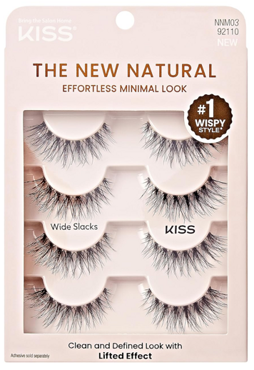 Sztuczne rzęsy The New Natural Wide Slacks Kiss 4-pak