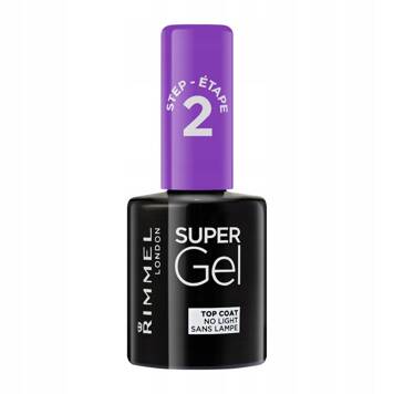 Top Coat z efektem żelowego manicure błyszczący Super Gel Rimmel 12ml