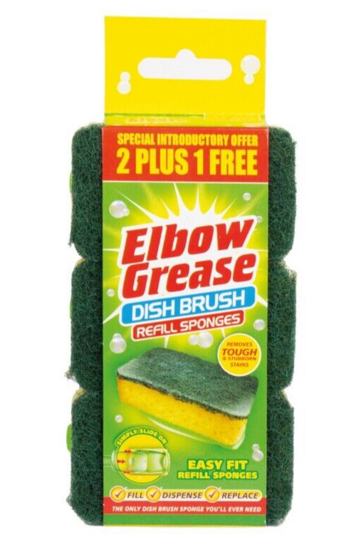 Wymienne gąbki do mycia naczyń Elbow Grease Dish Brush 3 sztuki