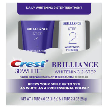 Zestaw wybielający zęby Crest Brilliance Whitening 2-Step 1 sztuka