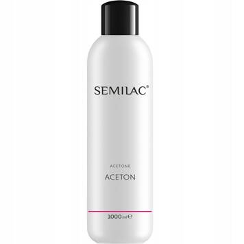 Zmywacz do lakieru hybrydowego aceton kosmetyczny Semilac Acetone 1000 ml