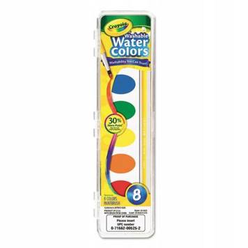 Zmywalne farby akwarelowe 8 kolorów Crayola